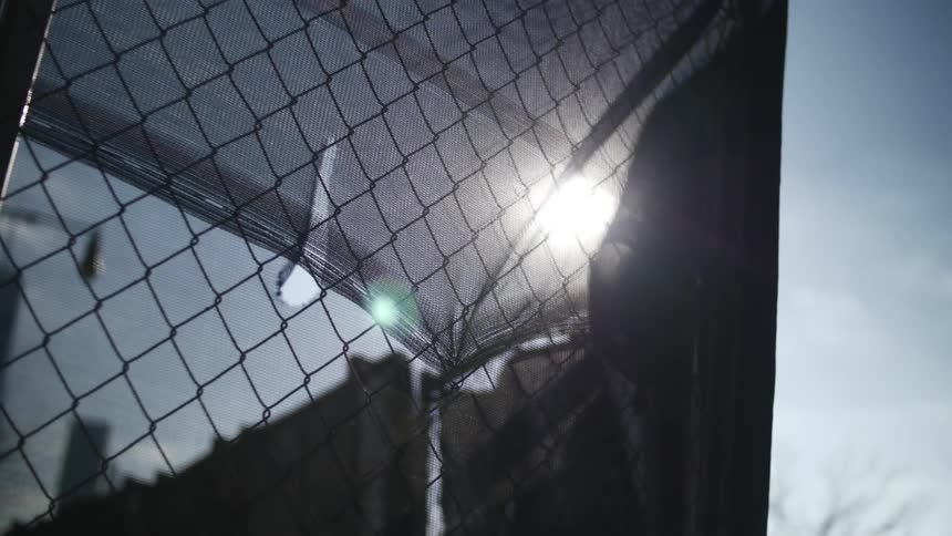 A chain link fence