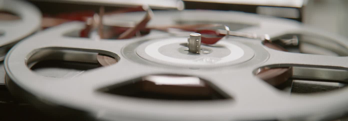 Film unravels from a film reel