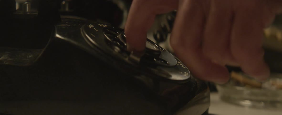 Up close of a rotary phone