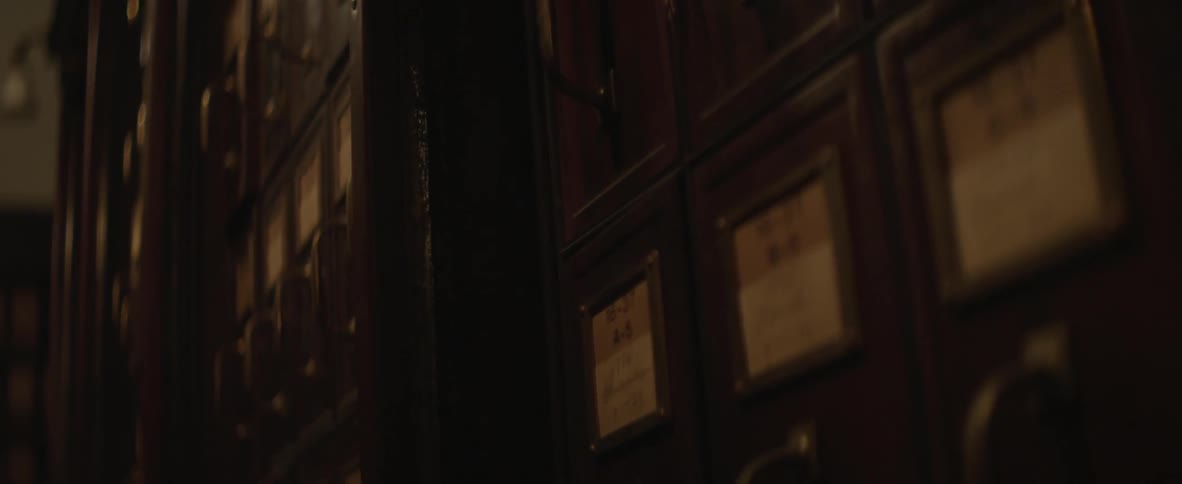 Post box doors in an old post office