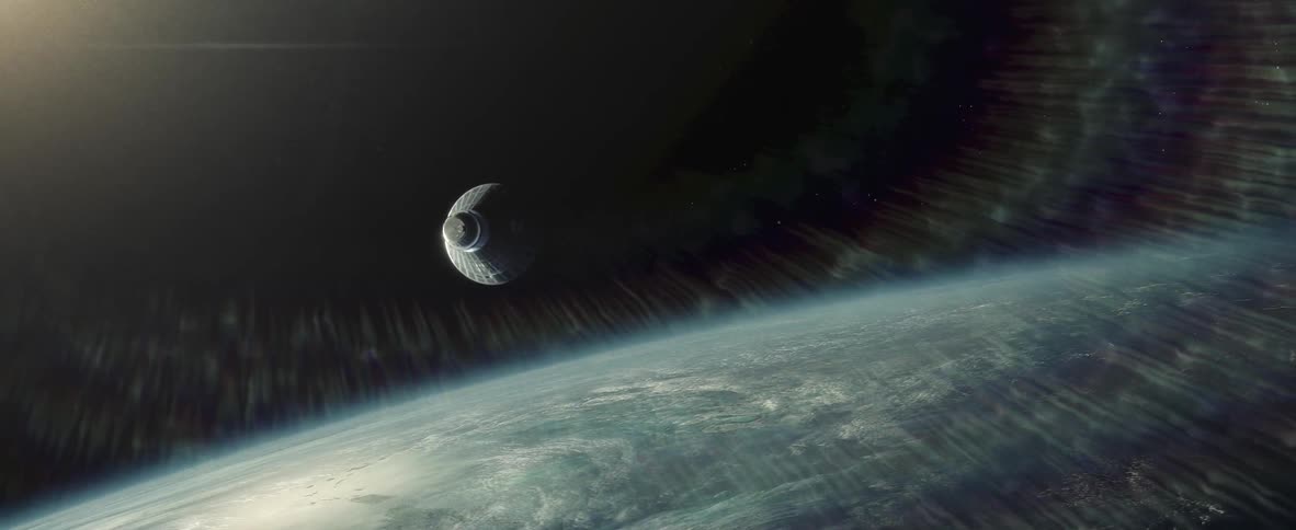 A satellite orbiting the earth