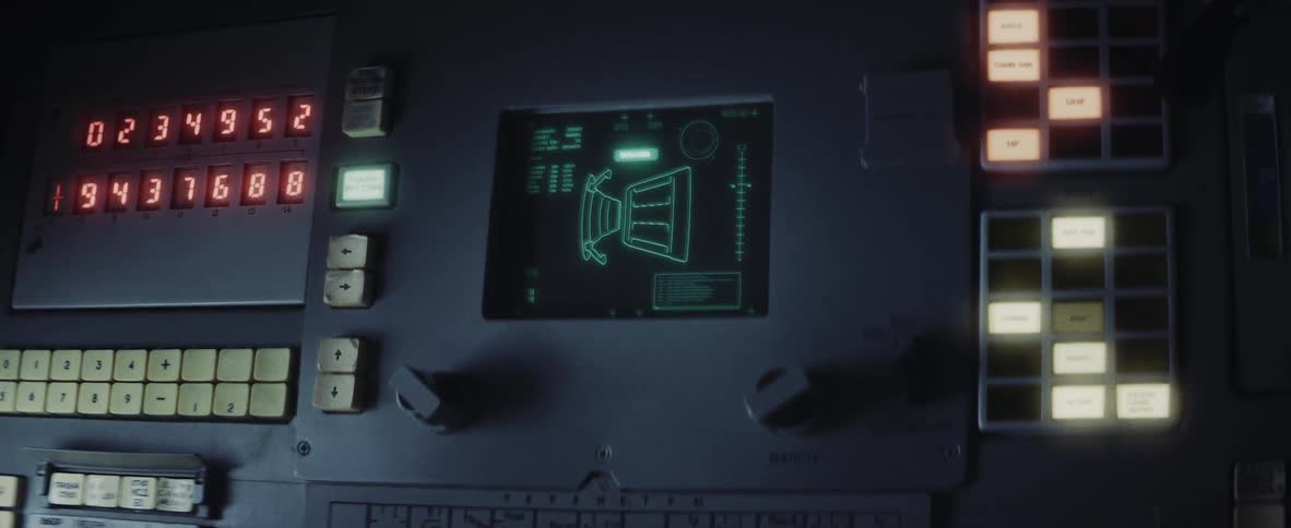 A close-up of a machine showing numbers and a diagram and buttons
