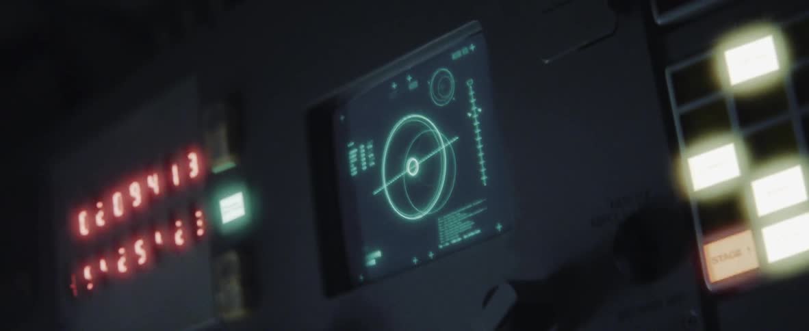 The lights in the cockpit are flashing