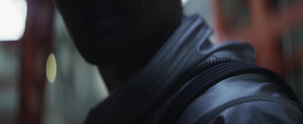 A man looks to his side