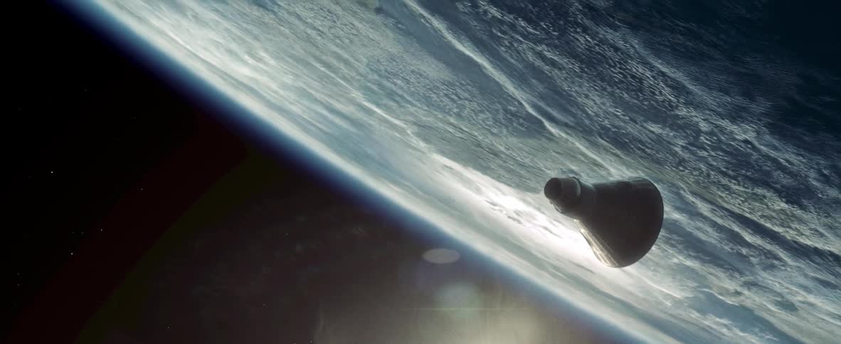 A spacecraft out in space