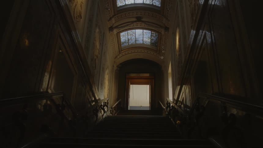 Dark hallway of a large building