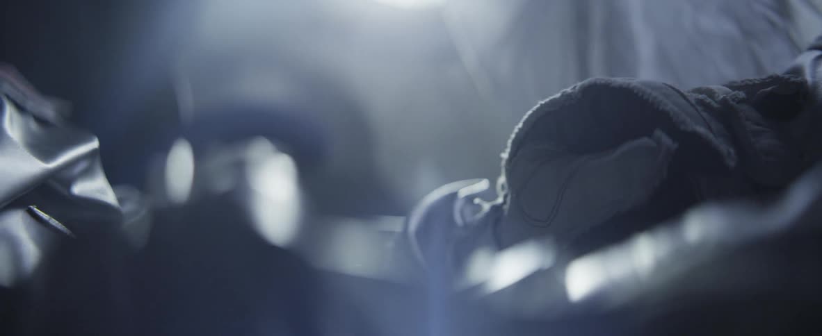 Astronaut rides in the cockpit of the spaceship