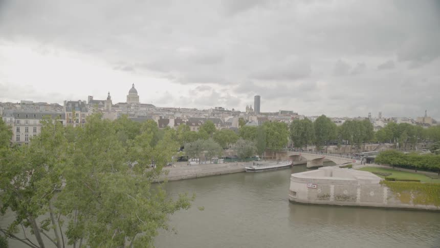 The city is covered with heavy clouds
