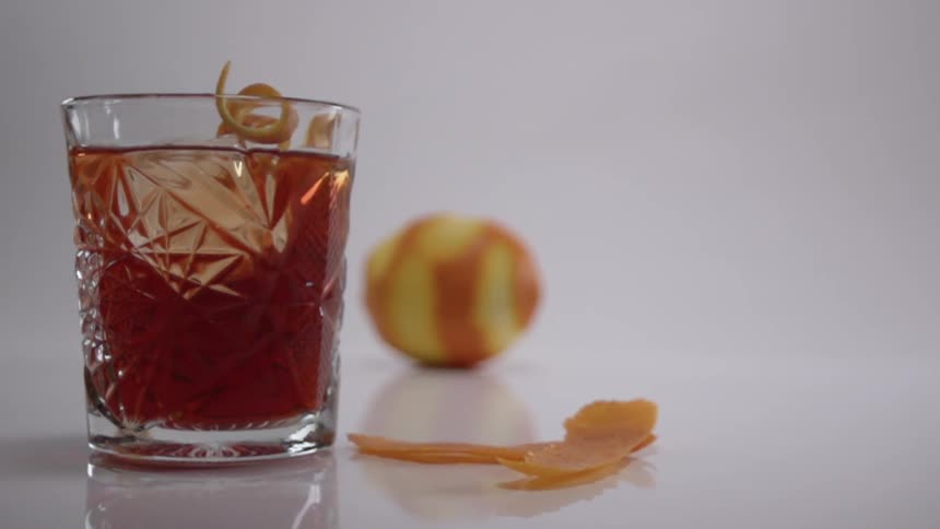 Peels are dropped into the drink