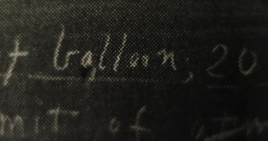 Close up of scientific notes in a book
