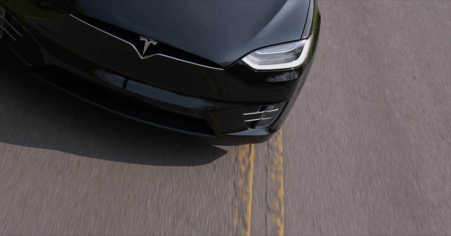 A car travels on a road
