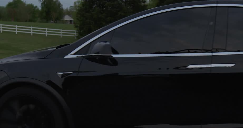 The car is driving in the right lane