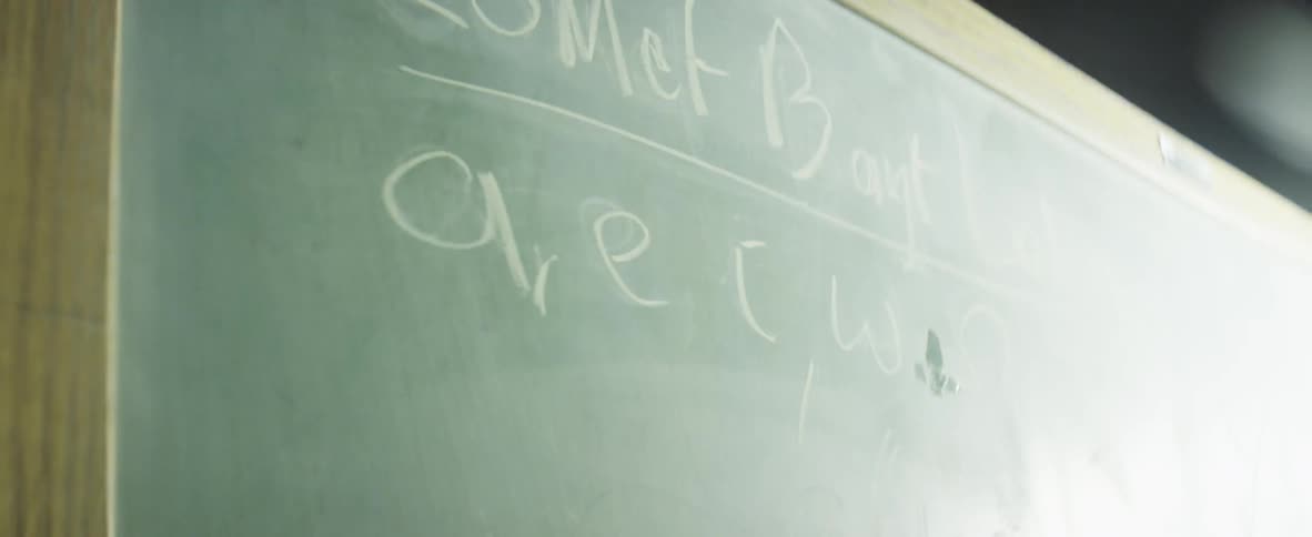 Light on a chalkboard