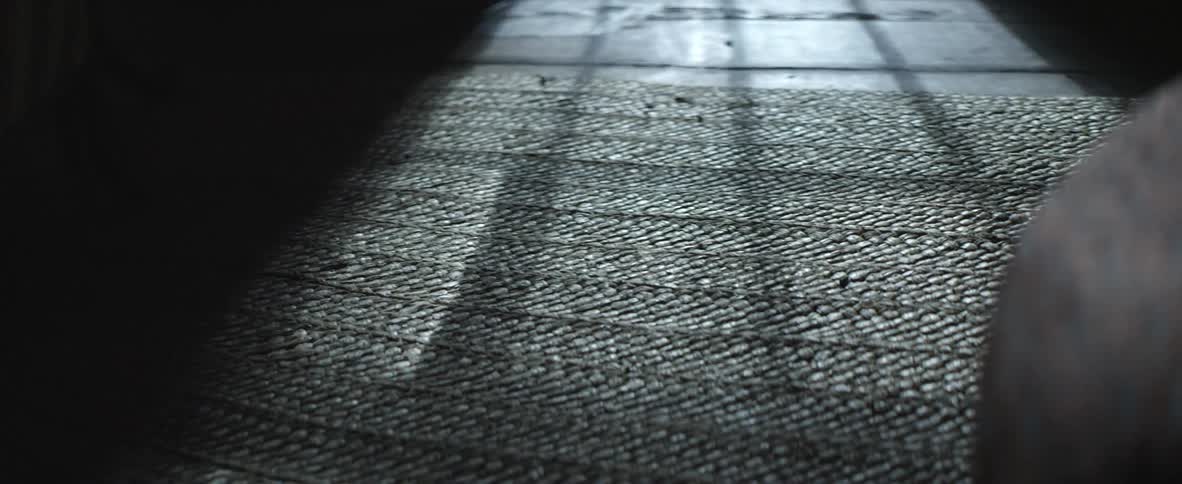 Light briefly shines on a floor from a window