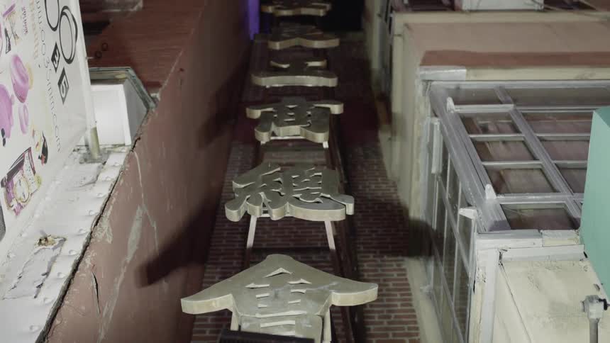 The warehouse is full of carved wood pieces
