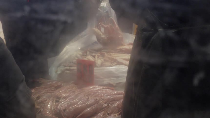 Person selecting fish