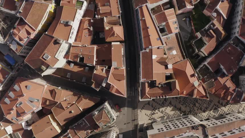 Buildings stand in a city