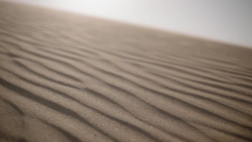 A sand dune on a sunny and bright day