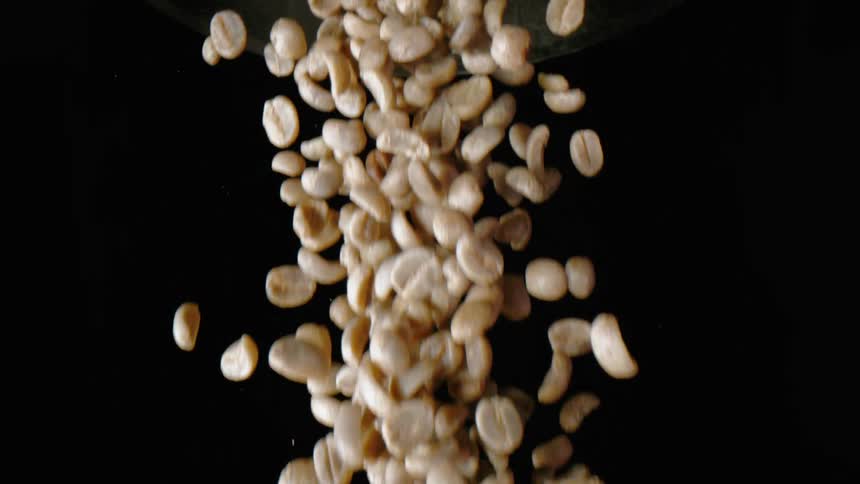 Beans pour out of a container