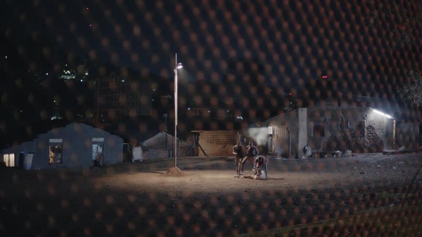 A group of young men brawl outside