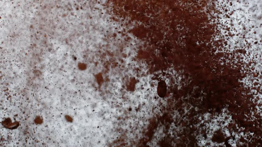 Coffee grounds are shooting into the air