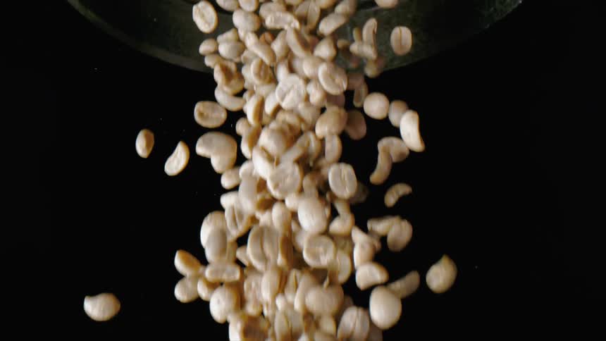 Peanuts fall out of the tube