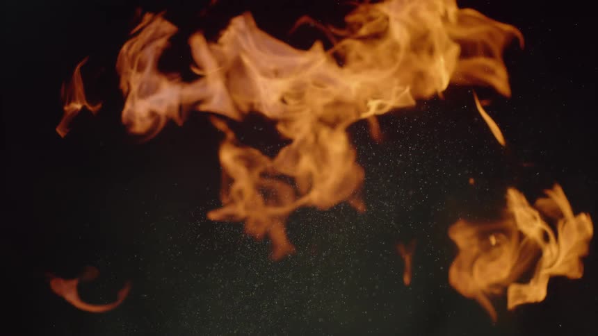 Flame rises into the air