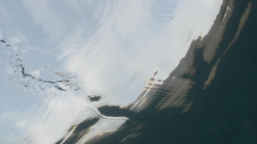 The water above is swirling around in a circle