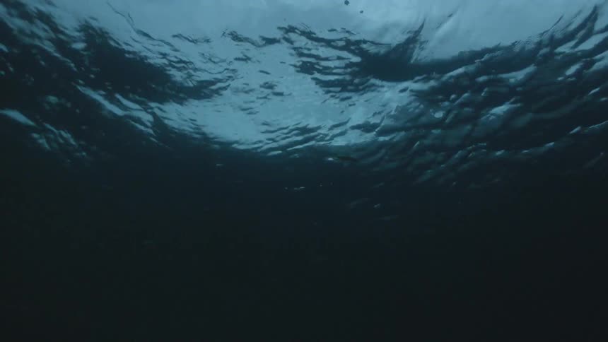 Light on water surface overhead