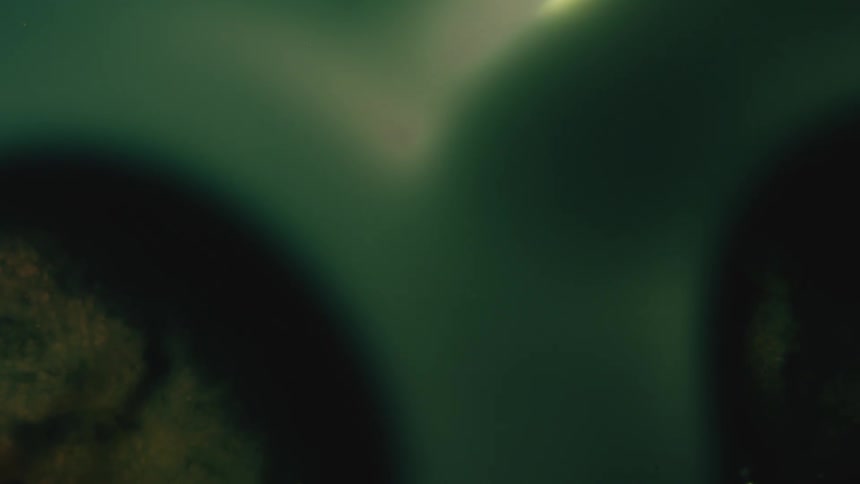 Water with floating objects bouncing off each other