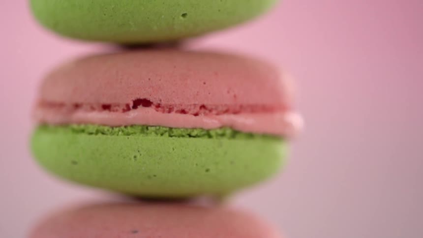 A colorful cookie sits on the counter