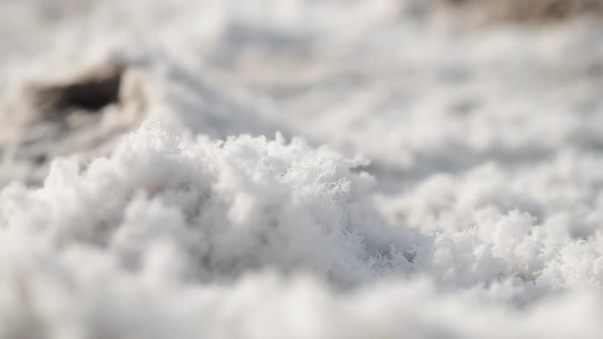 Closeup of salt flats in death valley national park