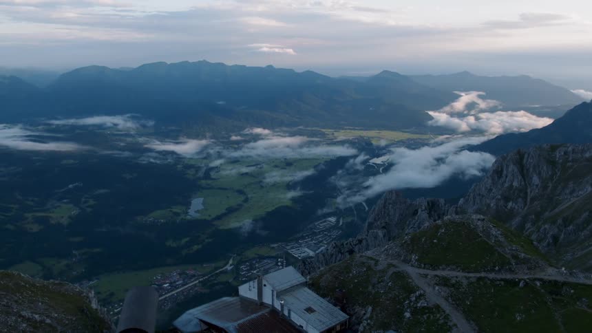 Buildings on top of a mountain