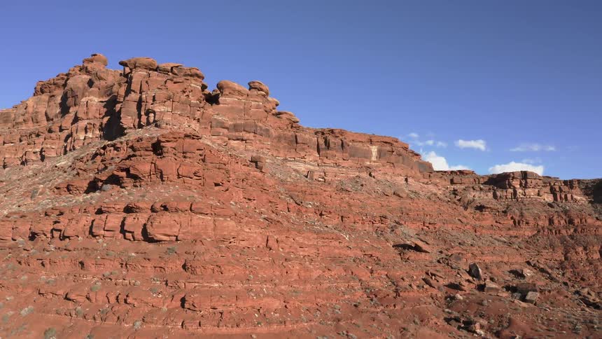 Large hill of red rocks