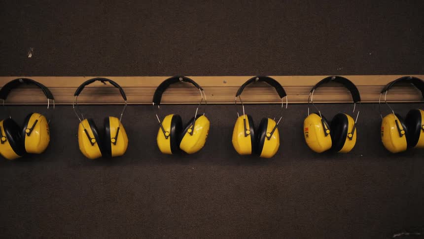 Ear protection in firing range