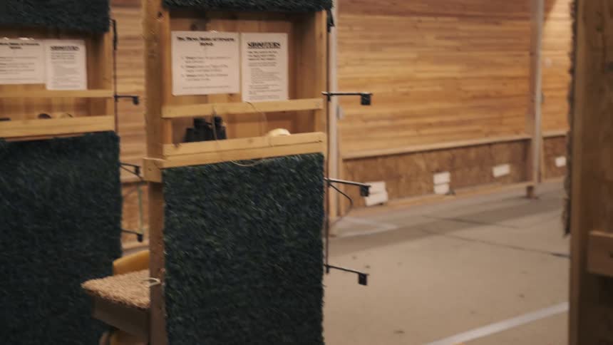 The gun range has many places to practice
