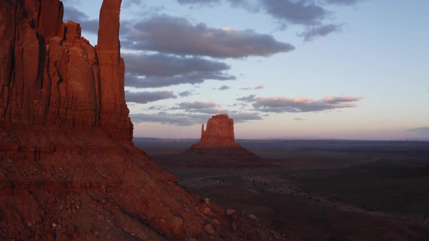 Aerial of beautiful desert landscape