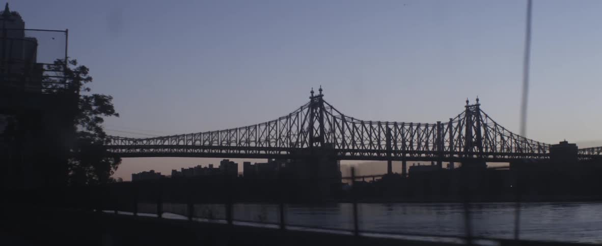 A bridge at sunset