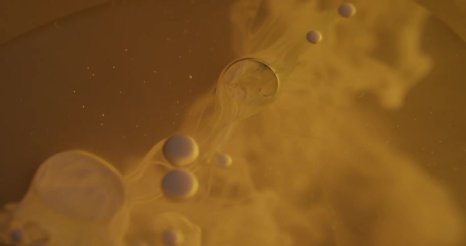 Liquid flowing and swirling
