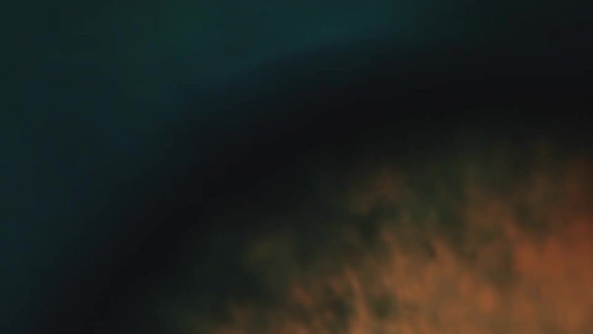 Muted prismatic colors with a dark border and lights in the upper left edge