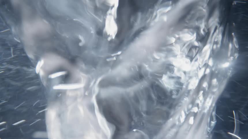 Water rapidly spins and rotates