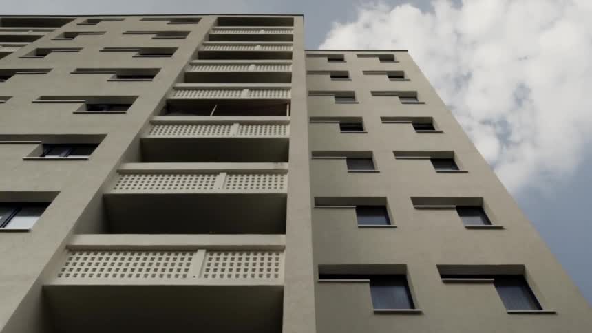Tall apartment building