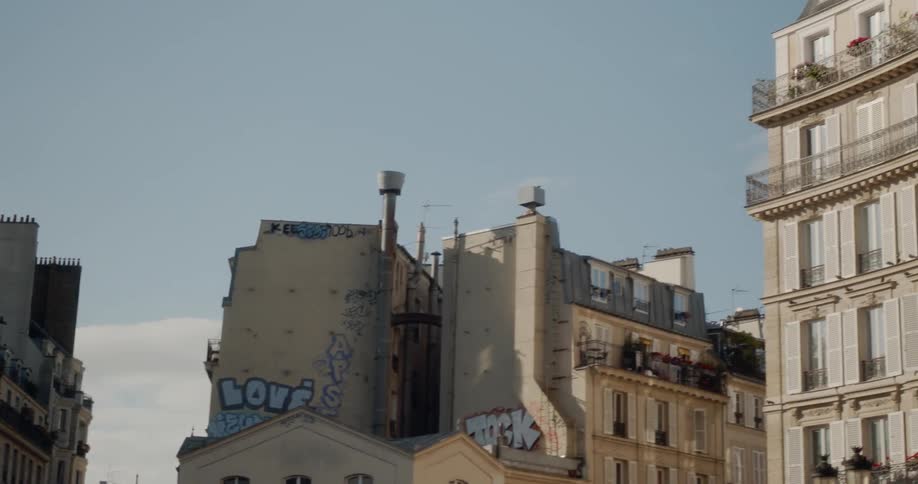 Buildings stand in a city