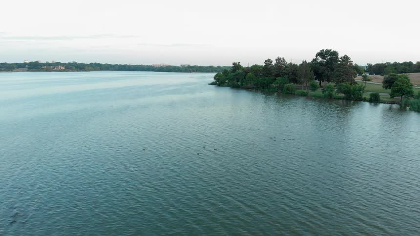 Water ripples on a lake