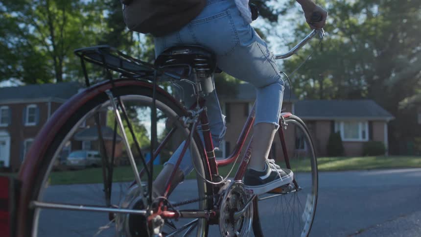 Photographer Riding Bike Around The City