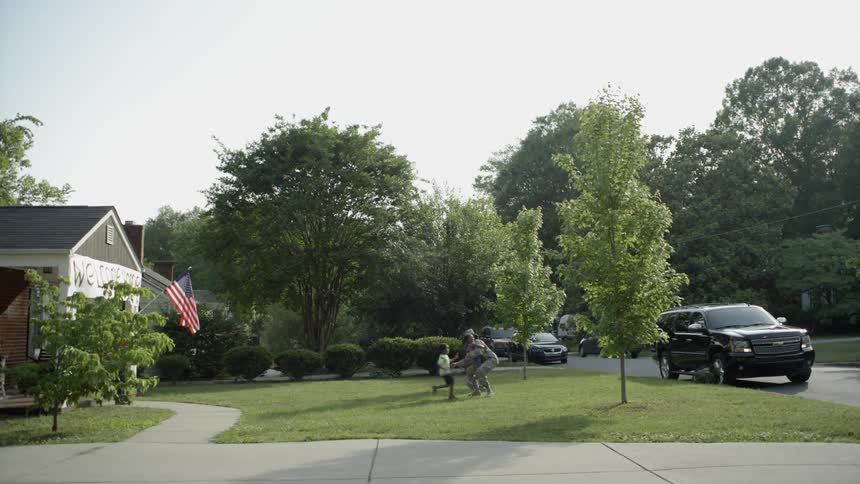 Woman Comes Home From Serving In The Military