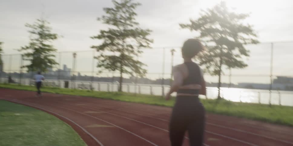 Woman Running In New York