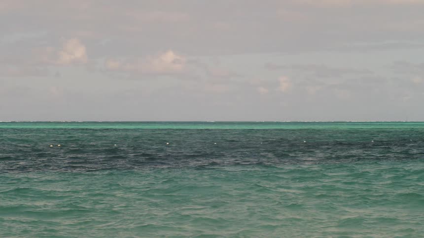 The water near the shore is rough