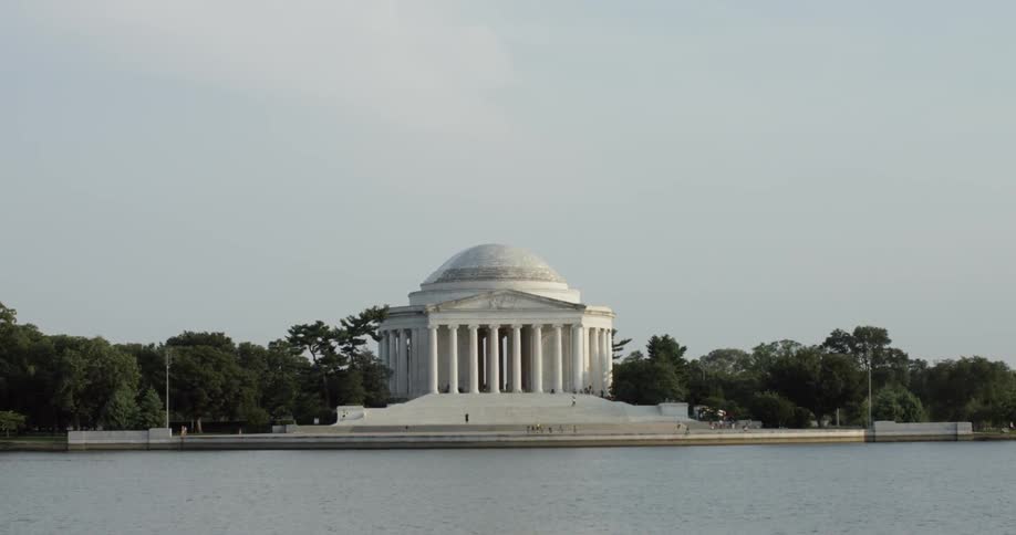 Thomas Jefferson Memorial seen from across tidal basin in Washington DC
