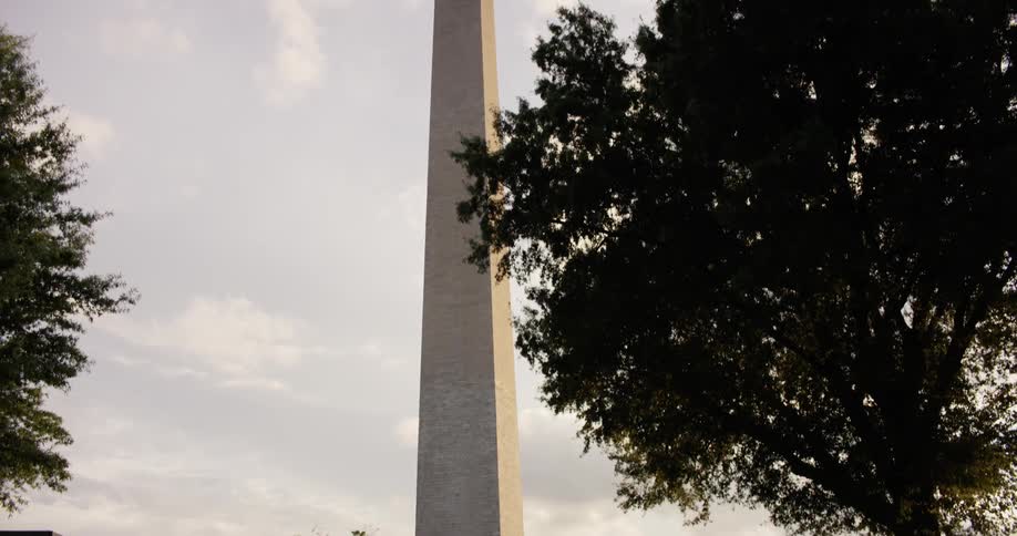 The washington monument towers into the sky